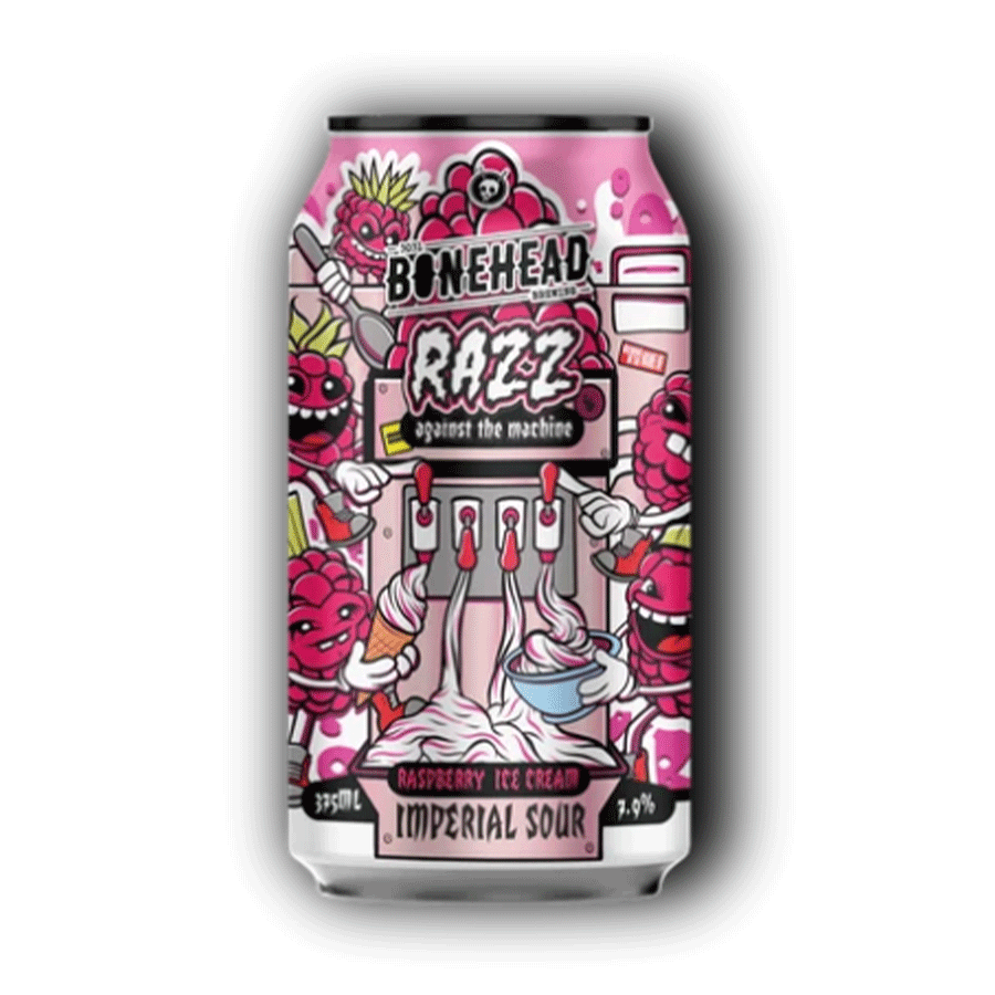 Bonehead Brewing 'Razz Against the Machine' Raspberry Ice-Cream Imperial Sour - 4 Pack