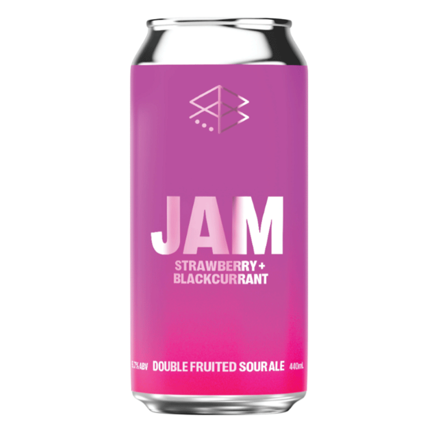 Range Brewing 'Jam' Strawberry & Blackcurrant Double Fruited Sour Ale - 4 Pack