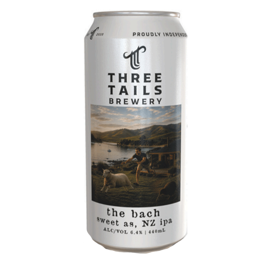 Three Tails Brewery 'The Bach, Sweet As' NZ IPA - Single