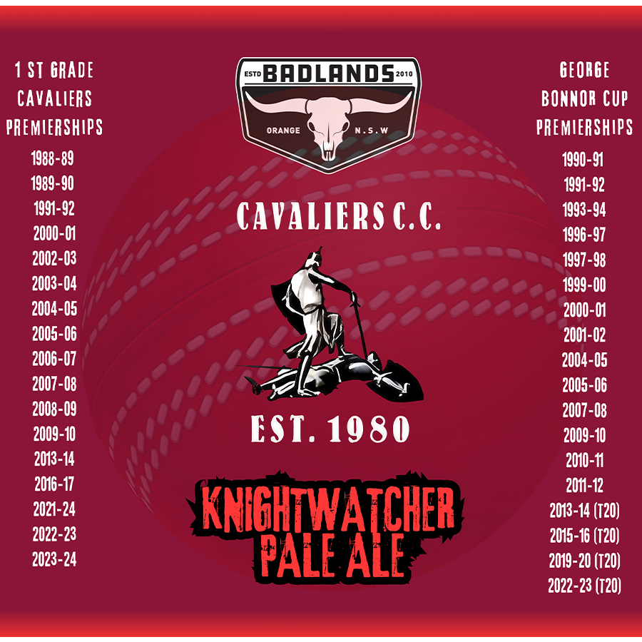 Badlands Brewery x Cavaliers C.C 'Knightwatcher' Pale Ale - Case (16)
