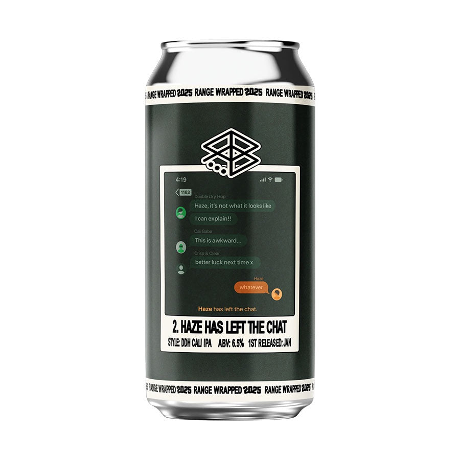 Range Brewing 'Wrapped: Haze Has Left The Chat' DDH Cali IPA - 4 Pack