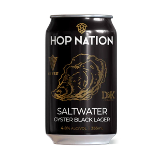 Hop Nation Brewing Co 'Saltwater' Oyster Black Lager - 4 Pack