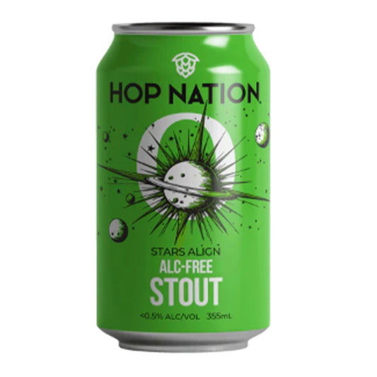 Hop Nation Brewing Co Non-Alcoholic 'Stars Align' Stout - 4 Pack