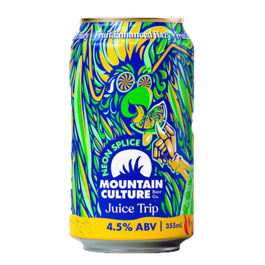 Mountain Culture 'Juice Trip - Neon Splice' Fruit Enhanced Hazy - 4 Pack