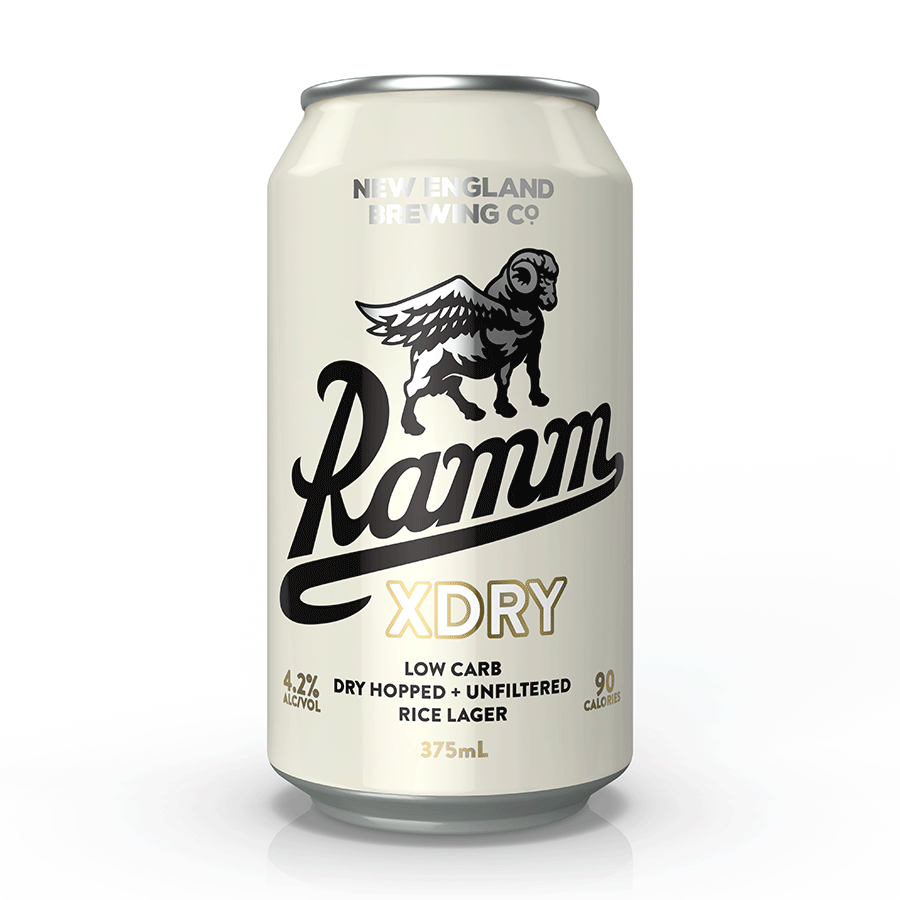 New England Brewing Co 'Ramm Xdry' Low Carb Lager - Single