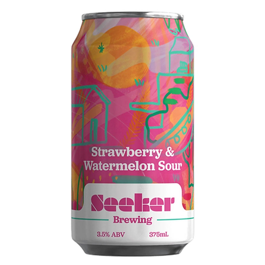 Seeker Brewing Strawberry & Watermelon Sour - 4 Pack