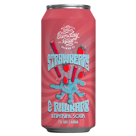 Sunday Road Brewing Co Strawberry and Rhubarb Imperial Sour - 4 Pack