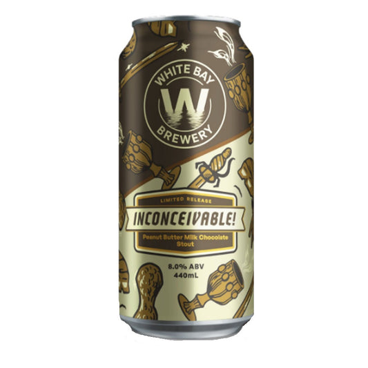 White Bay Beer Co 'Inconceivable!' Peanut Butter Milk Chocolate Stout - 4 Pack